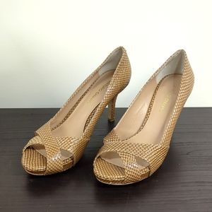 Tan Snakeskin Design Arturo Chiang High Heels